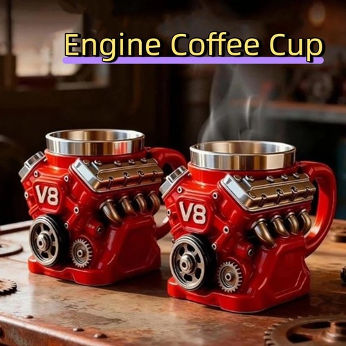 Creative engine coffee cup - 3d,