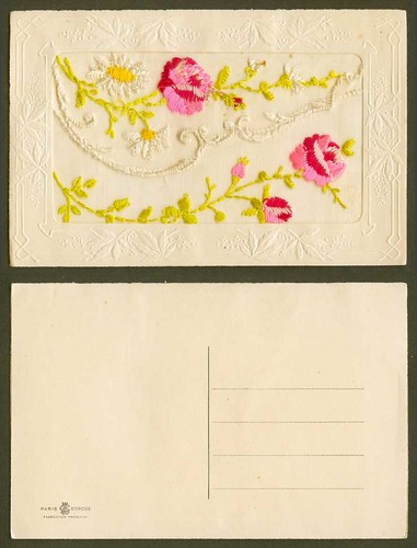 Ww1 silk embroidered - silk,