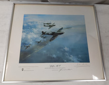 Frank Wooton Limited Edition Signed Print 616 Squadron Over France Capt. D Bader