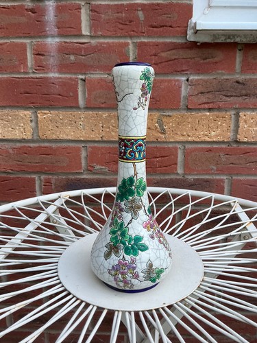 Antique longwy pottery vase - longwy,