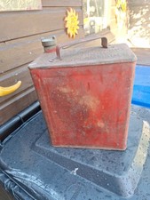 VINTAGE PETROL CAN WITH REDLINE BRASS CAP