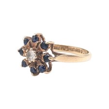 Ladies 9ct Yellow Gold Blue