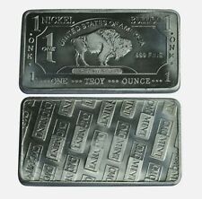 Nickel Buffalo 1 Oz .999 Fine Nickel Bullion Bar 1 Ounce
