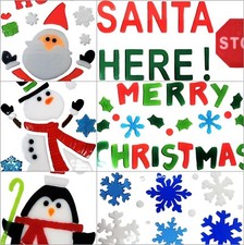 Christmas Gel Window Stickers - Many Designs To Choose From