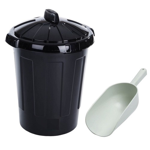 80l black plastic - black, home
