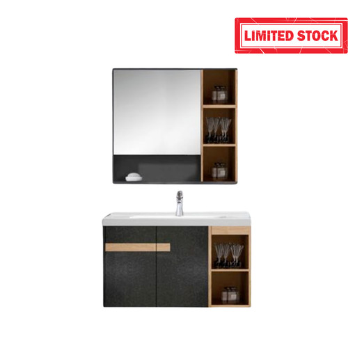 Black wood bathroom - black,