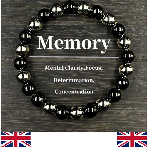 Black obsidian hematite beaded - obsidian,