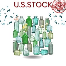 30 pcs colored glass bud vases