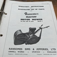 Ransomes  Mastiff motor Mower