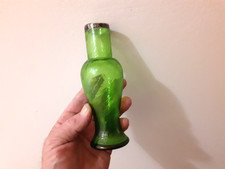 An Art Nouveau Iridescent Glass Vase with Silver Top c1910