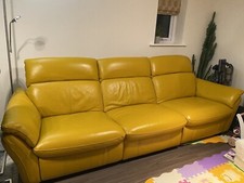 Furniture Village 3 seater leather recliner sofa