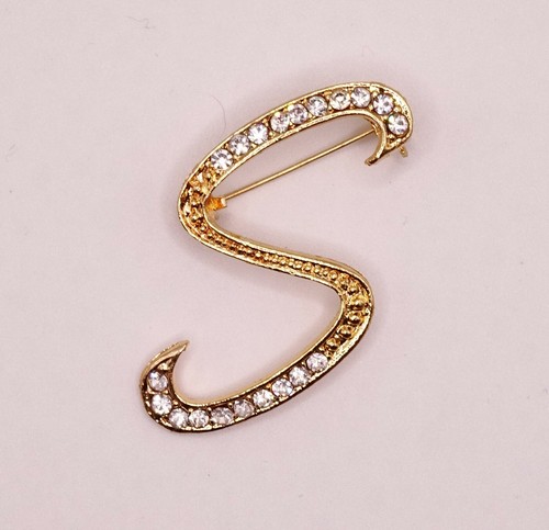Diamante gold initial letter - letter, s