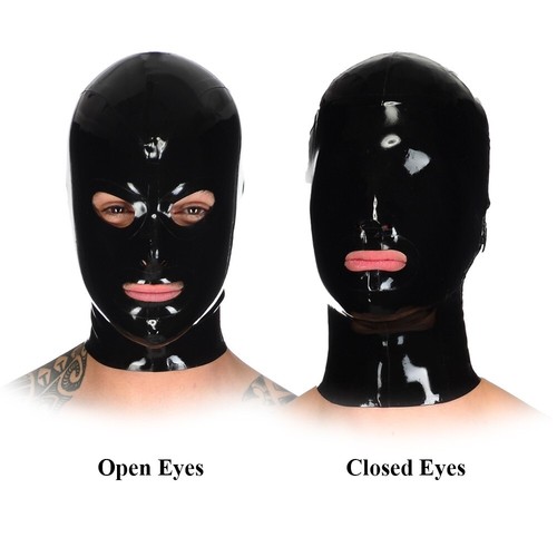 Men latex hood - men, rubber