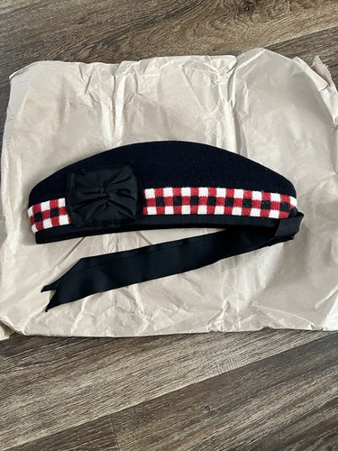 Navy blue glengarry - navy, with