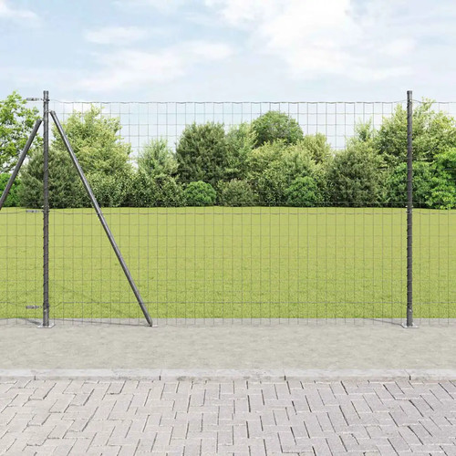 Walplus grey steel fence - grey,