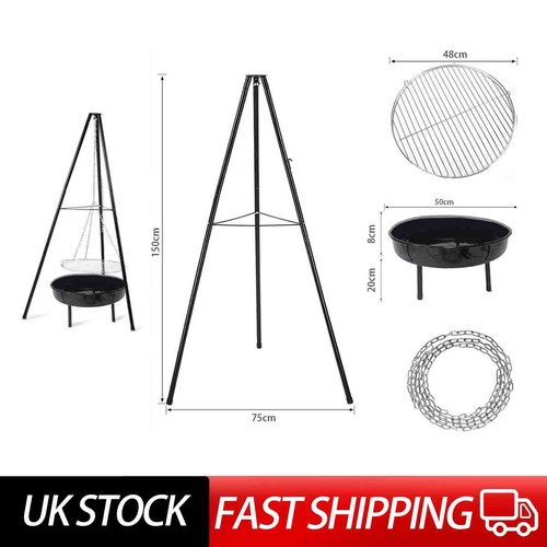 Outdoor tripod fire pit - fire,