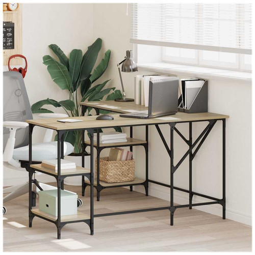 Shaped desk sonoma oak - l-shaped,