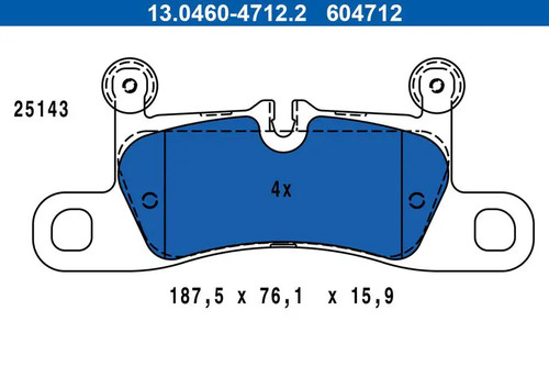 Brake pads 0460 4712 - brake, ate