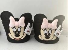 2 Black & Pink Minnie Mouse Girls storage basket nursery new with tags