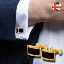 Gold Plated Men's Black