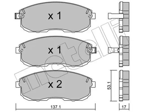 Brake pads 0404 metelli - brake,