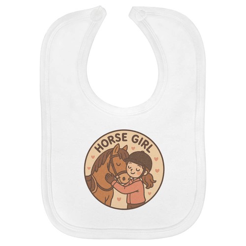 Horse girl baby bib - baby,
