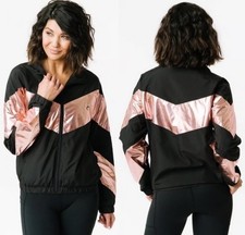 SHEIN Pink Shine Block Bomber