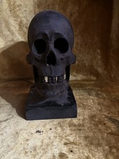 Antique Wooden Skull Memento