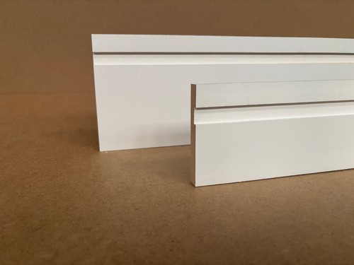Square grooved mdf skirting - square, &