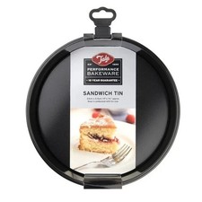 Tala Performance Non Stick Loose Base Round Sandwich Cake Tin Pan Bakeware Black
