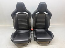 GENUINE LOTUS EVORA S 400 430 TOURING SPARCO BUCKET BLACK LEATHER SEATS PAIR ev1