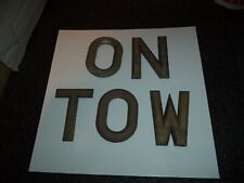On Tow Number plate sign letter number plate Silver vintage No Aluminium back