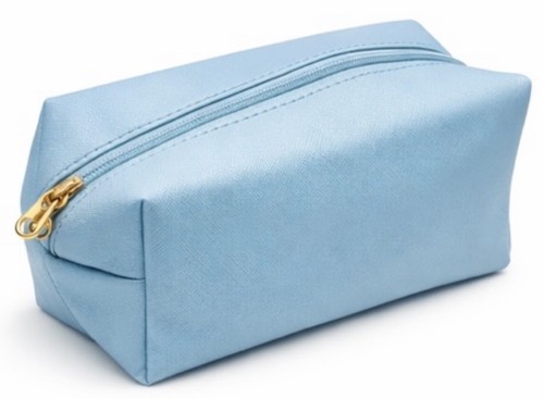Light blue make bag - up, pu