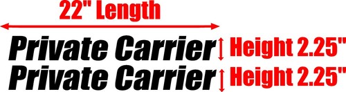 Private carrier decal sticker - decal,