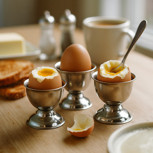 Stainless steel egg cups - steel,