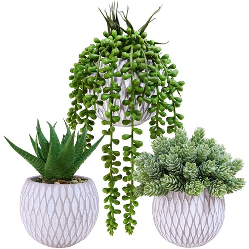 Pcs small faux potted plants - faux,