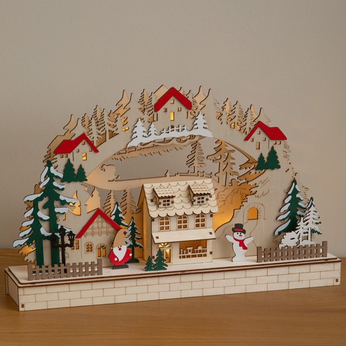 43cm wooden christmas candle - 43cm,
