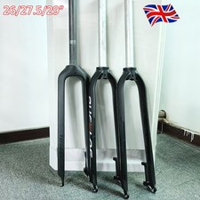 26/27.5/29" Carbon/Aluminum MTB Bike Rigid Forks 9cm QR Disc1-1/8" Straight Tube