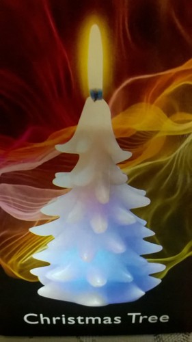 New colourful xmas candle - new,