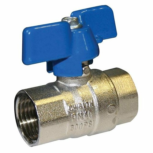 Brass bspp ball valve - ball, blue