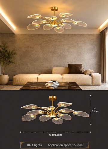 Modern luxury gold led - led, leaf