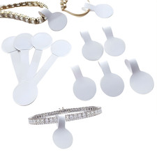 Jewellery Jewelry Price Tags Labels Blank Self Adhesive Round 5cm x 14mm White