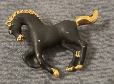 Vintage 80s Matte Black & Gold