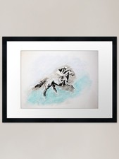 Race Horse Galloping Framed