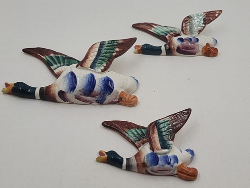 Vintage mallard flying duck - 3,