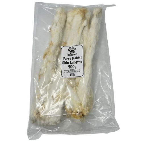 Natural furry rabbit skin - natural,