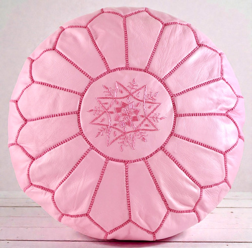 Moroccan light pink leather - pink,