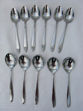 VINERS Dessert Or Fruit Spoons Stainless Steel Same Design: 18 cm long Total 11x