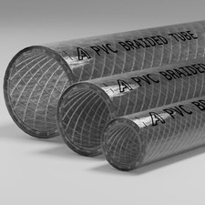 PVC BRAIDED HOSE PIPE REINFORCED TUBING FOOD WATER AIR OIL FUEL CLEAR PLASTIC