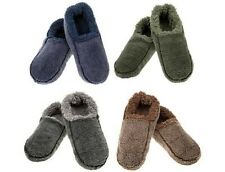 Snoozies Mens Washable slippers super soft warm fleece  cosy Colour two tone New